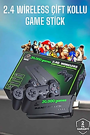 Game Stick 2000 Oyunlu 2.4G Kablosuz Çift Kol Yüksek Hassasiyetli Wireless