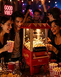 Yağsız Popcorn Makinesi Hızlı Sıcak Hava Mısır Patlatıcı Ev Tipi Kullanım