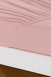 %100 PAMUK ÇARŞAF TAKIMI-Pudra