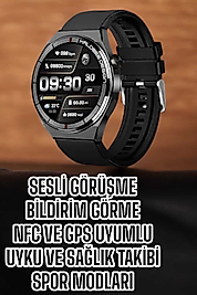 Akıllı Saat Bluetooth Bağlantılı Amoled Ekran Uyku ve Sağlık Takibi