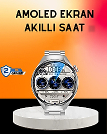 Akıllı Saat AMOLED Ekran Bluetooth Aramalı – Nabız, Uyku ve Spor Takipli
