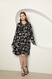 Desenli Gömlek Elbise