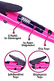 Saç Düzleştirici İkili Şekillendirici Isı Ayarlı UCZZZİKİLİMAŞADÜZLEŞTİRİCİİİ2