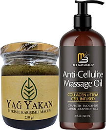 ANTİ-CELLULİTE MASSAGE OİL 240 ML MASAJ YAĞI + YAĞYAKAN MACUNU 250 GR