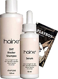 HAİRXR SAÇ BAKIM ŞAMPUANI VE SERUM 150 ML HAİRXR DHT BLOCKER 30 ML + YANINDA JEL