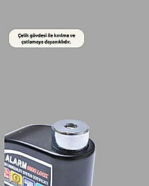 Suya Dayanıklı 110dB Alarmlı Çelik Disk Kilidi Yeni Nesil