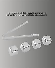 304 Çelik Buz Küpleri 4'lü Set UCZZZBUZMAŞA-1