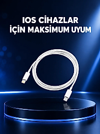 30W Type-C Lightning Hızlı Şarj Kablosu 1.2m iPhone Uyumlu