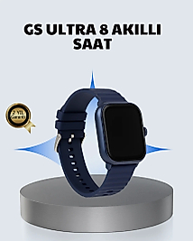 Akıllı Saat 360 mAh Çoklu Spor Modlu Lacivert Siyah Kordon