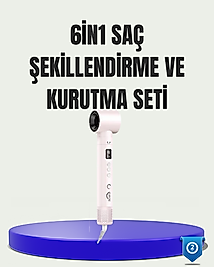 Çok Fonksiyonlu 6 Başlıklı Saç Kurutma ve Şekillendirme Seti