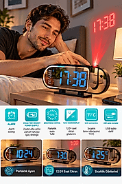 LED Dijital Masa Saati Alarmlı 12/24 Saat Sıcaklık Göstergeli Ds3827masasaatı-1