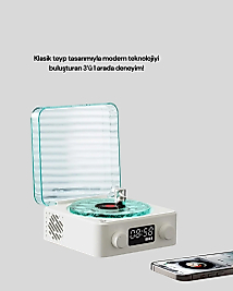 Stereo Sesli Gece Lambalı Bluetooth Hoparlör – Şık Vintage Tasarım