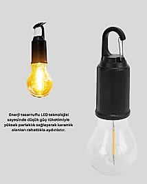 Type-C Şarjlı LED Kamp Lambası – Uzun Ömürlü Pil ve Yüksek Parlaklık