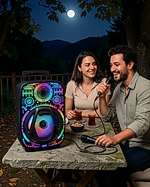 Taşınabilir Bluetooth Hoparlör RGB Işıklı Karaoke Sistemi UCZZZLF3880HOPARLÖR-3