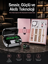Yeni Nesil Kaliteli Akıllı Saat ve Kablosuz Bluetooth Kulaklık Yüksek Ses Kaliteli Yeni Nesil