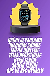 Ultra 3 Kordonlu Amoled Ekran Akıllı Saat Çok Fonksiyonlu Uyku ve Sağlık Takibi
