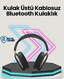 Bluetooth V5.0 Kablosuz Kulak Üstü Kulaklık | Katlanabilir, Mikro USB Girişli