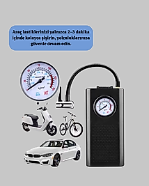 Kompakt Elektrikli Hava Kompresörü 3000 mAh UCZZZHS255ARAÇPOMPASI-2