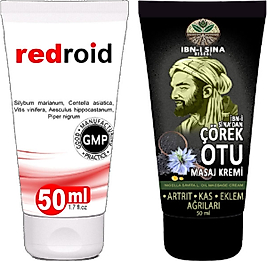 REDROİD HEMEROİD BAAĞSUR IÇİN 50 ML KREMİ +IBN-I SİNA ÇÖREK OTU KREMİ 50 ML SIRT BEL KAS DİZ ISKELET AGRİLARİNA TESKİN KREMİ