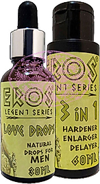 EROS LEGENT ERKEKLERE 3 ÖZELLİKLİ KATILIK SÜRE ŞEKİLLENDİRME KREMİ 60ML + SOĞUK ERKEKLERE IÇECEK 30 ML