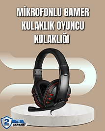 Mikrofonlu Oyun Kulaklığı – Mavi Işıklı, Uzun Süre Konforlu Kullanım