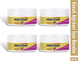 PERCUADET VÜCUT AĞRI YÖNETİMİ IÇİN HIZLI VE ETKİLİ MASAJ BAKIM KREMİ 50 ML X 4 ADET