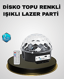 Bluetooth Hoparlörlü LED Disko Işığı Müzik Ritim Duyarlı ve Taşınabilir