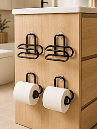 Duvar Tipi Tuvalet Kağıdı Askısı Siyah Metal 4'lü Set UCZZDLYNPLTWCASKISI4-4
