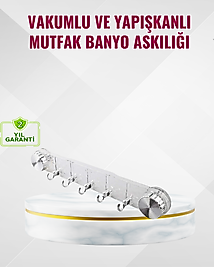 Duvar Tipi Vakumlu Askılık Şeffaf Orta Tasarımlı