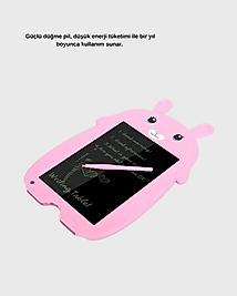 Esnek LCD Çizim Tableti Kağıtsız Yazı Tahtası Tek Tuş Silme Düğme Pilli