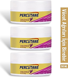 PERCUADET VÜCUT AĞRI YÖNETİMİ IÇİN HIZLI VE ETKİLİ MASAJ BAKIM KREMİ 50 ML X 3 ADET