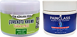 2 ADET ÇÖREK OTU KREMİ 150 ML BÜYÜK BOY KREM + PAİNCLASS KUYRUK YAĞI KREMİ 150 ML / KAS DİZ DİRSEK SIRT BEL ISKELET AGRİLARİNA MASAJ SETİ