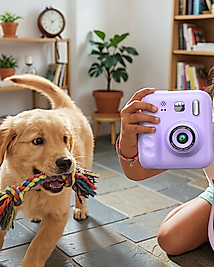 Çocuk Fotoğraf Makinesi HD Ekranlı Baskı Kağıdı Kalem Hediye Model