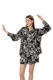 Alt Üst Şortlu Takım - Desenli