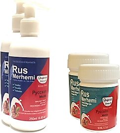 HİNTOHU TÜY DÖKÜCÜ AZALTICI RUS MERHEMİ 250 ML 2 ADET+GENİTAL BÖLGE MERHEMİ 50 ML 2 ADET OLEGOVİCH