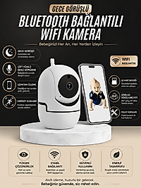 Gece Görüşlü Bebek Kamerası  Telefondan Canlı Takip Özellikli