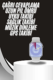 Akıllı Saat Gümüş Kasa Bluetooth Kulaklık Hediyeli Çok Fonksiyonlu İkili Set