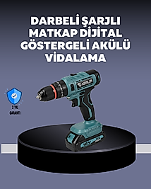 Güçlü Şarjlı Matkap Vidalama Çift Batarya