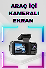 2 İnç Araç İçi Kameralı Ekran 1080P Full HD Kaliteli Hafıza Kart Destekli