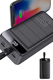 Hızlı Taşınabilir 50.000 Mah Powerbank Led Ekran Android ve İOS Uyumlu Yeni Nesil