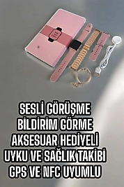 Akıllı Saat Sesli Görüşme Bildirim Görme Uyku ve Sağlık Takibi
