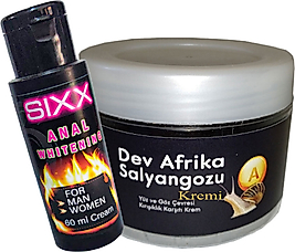 GİANT ANTİ-AGİNG DEV AFRİKASALYANGOZU 100ML KREMİ + SIXX ANALRENK TON KREMİ BAY BAYAN 60 ML