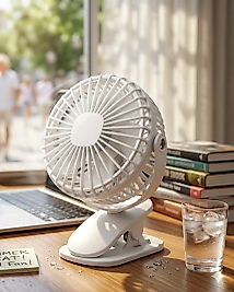 Şarjda ve Fişte Çalışabilen Portatif Mini Fan