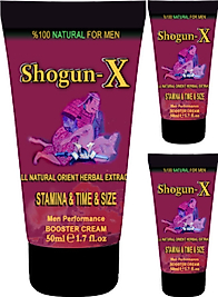 SHOGUN-X EXTRA SİZE CREAM 3 ADET 50ML ERKEKLERE KATILAŞTIRICI ŞEKİLLENDİRİCİ SÜRE UZATICI ÖZEL KREM