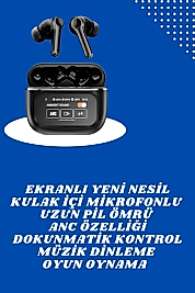 Ekranlı Yeni Nesil Pro Kulaklık ve Akıllı Saat Kampanyası Kulak İçi Mikrofonlu
