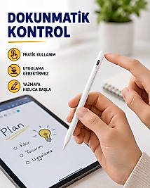 Yüksek Hassasiyetli Eğim Sensörlü Dijital Kalem – USB-C Hızlı Şarjlı Yeni Nesil