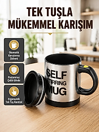 Akıllı Kendi Kendini Karıştıran Termal Kupa – Paslanmaz Çelik