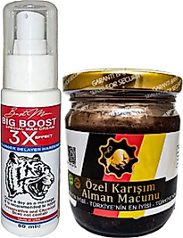 SÜPER BİGBOOST 50 ML ERKEKLER IÇİN 3XEFFECT KREM + YANINDA 1 KAVANOZ 240GR GERMAN MACUN TAKIM