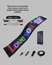 USB Beslemeli RGB LED Tabela Ayarlanabilir Parlaklık ve Kayan Yazı