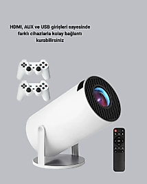 Wi-Fi 6 ve Bluetooth 5.0 Destekli 4K Akıllı Projeksiyon Cihazı Yeni Nesil